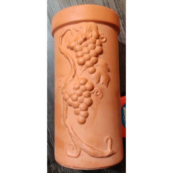romertopf Dining Vintage Clay Wine Cooler 3d Grapes Designed